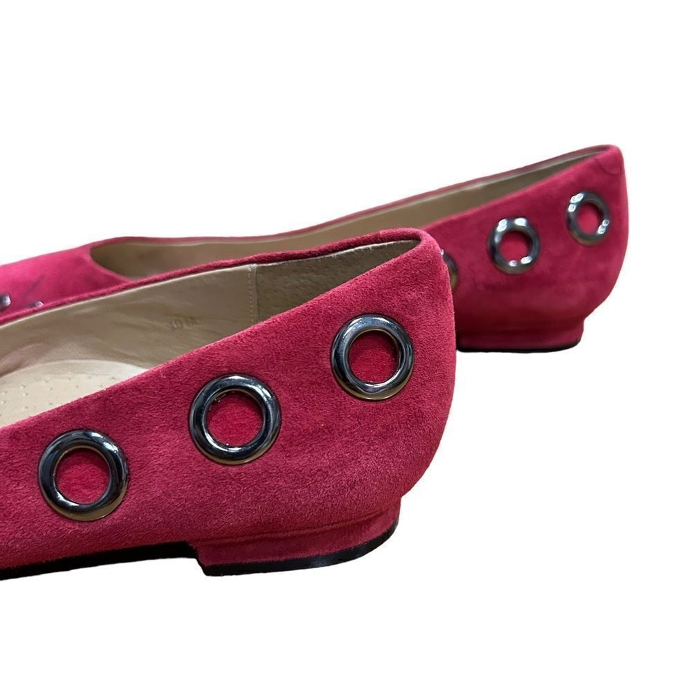 Vaneli Subira Cherry Red Suede Pointed Toe Flats - Picture 5 of 11